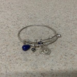 Brushed Silver Charm Bracelet
